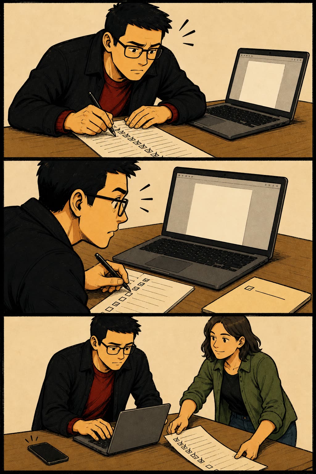 Cómic editorial: Estás llenando el día para no hacer lo importante